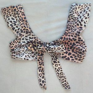 Cheetah print bikini top Medium  brand P2F